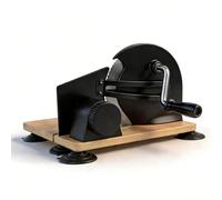 Goshyda Taglierina per Pane Manuale Compatta Spessore Regolabile Eleganza Estetica Strumento per Affettare a Manovella per gli Appassionati di Pane Acciaio Inossidabile (BLACK)