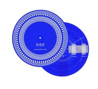 Goshyda Tappetino per Disco Stroboscopico per Giradischi per Dischi e Giradischi da 12 Pollici, Disco di Calibrazione per con Rilevamento della velocità di Rotazione (BLUE)