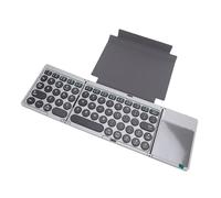 Goshyda Tastiera Bluetooth Pieghevole con Touchpad, Tastiera Wireless Portatile con Custodia Protettiva, Tastiere Pieghevoli con Ricarica di Tipo C, per Tablet Laptop Smartphone
