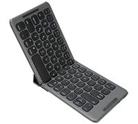 Goshyda Tastiera Bluetooth Pieghevole, Tastiera Esterna Wireless Portatile a 65 Tasti, Tastiera Pieghevole Tascabile Ricaricabile USB C per Tablet Portatile