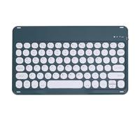 Goshyda Tastiera Bluetooth, Tastiera Mini da 10 Pollici, Tastiera Ergonomica per Tablet, Smartphone, Laptop, Desktop, Tastiera Portatile Rotonda per Viaggi per il Business (GREEN)
