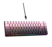 Goshyda Tastiera da Gioco Meccanica Cablata, Tastiera per Computer Retroilluminata RGB a Colori Sfumati a 68 Tasti con 18 Diverse modalità di Illuminazione (rosa sfumato)