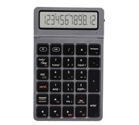 Goshyda Tastiera Numerica Wireless a 12 Cifre, Modalità Doppia Bluetooth, | Modalità Duale (Bluetooth e 2.4G), Display LCD Ribaltabile a 12 Cifre, Corpo Compatto in Lega di Alluminio, per Inserimento