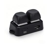 Goshyda Tastierino da Gioco a 2 Tasti, Tastiera da Gioco Meccanica Bluetooth USB con una Mano a 2 Tasti Macro con Retroilluminazione RGB, Tastiera Girapagina per Lavorare con Supporti