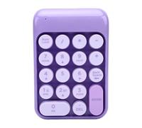 Goshyda Tastierino Numerico Wireless, Tastierino Numerico Bluetooth a 18 Tasti con Copritasti Ergonomici Concavi, per Fogli di Calcolo per Immissione Dati di contabilità Desktop (PURPLE)