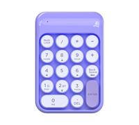 Goshyda Tastierino Numerico Wireless, Tastierino Numerico Bluetooth a 18 Tasti Ergonomico, per PC Desktop Portatile, per contabilità Finanziaria (PURPLE)