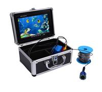 Goshyda Telecamera da Pesca Subacquea, Lente HD da 5 MP 7in e 195 °, Camma da Pesca Notturna con 8 LED per la Pesca della Zattera per Kayak per Kayak per (Spina europea)