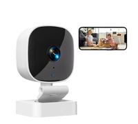 Goshyda Telecamera per Finestre 2K, Telecamera di Sicurezza per Finestre Interne Ed Esterne WiFi da 2,4 GHz 5 GHz con Rilevamento del Movimento PIR Antiriflesso AI Conversazione