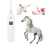 Goshyda Termometro Elettronico Durevole Veterinario con Display LCD per la Misurazione della Temperatura del Bestiame, Adatto per Suini, Bovini, Ovini, Materiale ABS+AS