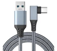 Goshyda Trasmissione Dati Ad Alta velocità Cavo VR Cavo per la realtà Virtuale VR ABERESIONE 5GBIT / S Silver e Grey USB a Type-C 300 Cm (600 cm)