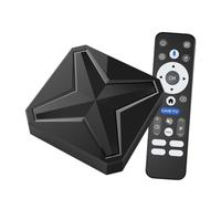 Goshyda TV Box 8K, Lettore Multimediale Quad Core per Android con WiFi Dual Band 2.4G 5.8G, Memoria Integrata da 16 GB, Telecomando Vocale, per App di Streaming e TV in Diretta (Spina europea)