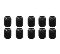 GOSIA 10 manopole per effetti a pedale per chitarra, in metallo nero, potenziometro, manopola per amplificatore, in alluminio anodizzato, 15 x 15 mm