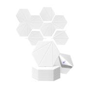 GOSIA 12 pannelli fonoassorbenti in schiuma, 30,5 x 25,4 x 15,2 x 1,2 cm, autoadesivi, insonorizzanti, per il trattamento acustico, colore: bianco