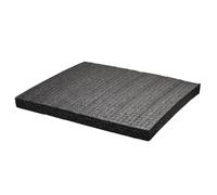 GOSIA 2 pezzi 50 x 30 x 2 cm, inserto in schiuma, fodera in schiuma, cassetta degli attrezzi per pre-tagliare e custodia rigida in schiuma, nero