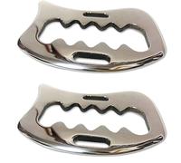 GOSIA 2 pezzi in acciaio inox Gua Sha Graffi Massaggio Strumento di Massaggio Tessuto Morbido Strumento di Mobilitazione Dolore Corpo Strumento Graffio