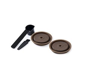 GOSIA 2 tappi riutilizzabili per capsule Vertuo e VertuoLine in silicone ricaricabili e compatibili