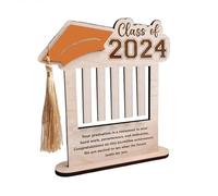 GOSIA 2024 Portafoglio in Legno Diploma di laurea Stagione Regalo di laurea Portafoglio in Legno Arancione