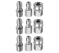 GOSIA 3X NPT 3/8 Pollici Kit Connettore Rapido E Femmina Set di Adattatori per Idropulitrice E 1 Pezzi NPT Idropulitrici 3/8 Pollici Connettore Rapido Nipplo