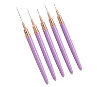 GOSIA 5 Pezzi 7/9/11/15/25 mm Set di Pennelli per Unghie Gel UV Kit di Pennelli per Unghie Francese Stripe Linea Pittura Disegno Fiore Penna Strumenti, B