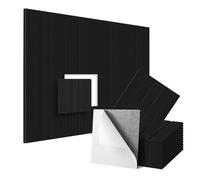 GOSIA Confezione da 16 pannelli fonoassorbenti autoadesivi, pannelli fonoassorbenti in schiuma, colore nero, ad alta densità, 30,5 x 30,5 x 1 cm