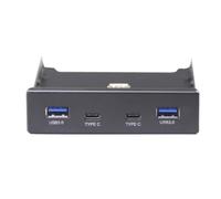 GOSIA Hub USB C, lettore disco, pannello da 3,5", 2 porte USB 3.0 + 2 porte USB 3.1 connettore a 20 pin di tipo C