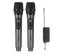 GOSIA Microfono portatile a frequenza fissa UHF a 2 canali per feste, spettacoli professionali, riunioni