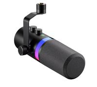 GOSIA Microfono RGB Microfono dinamico Microfono USB/XLR Microfono Dual Mode Microfono a cancellazione del rumore Microfono per podcast
