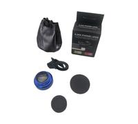 GOSIA Obiettivo ultra grandangolare 0,45X per fotocamera del telefono + obiettivo macro 12,5X universale con clip per la maggior parte degli smartphone, blu