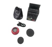 GOSIA Obiettivo ultra grandangolare 0,45X per fotocamera del telefono + obiettivo macro 12,5X universale con clip per la maggior parte degli smartphone, rosso