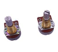 GOSIA Potenziometro per chitarra scanalata, 2 pezzi, potenziometro per chitarra elettrica, basso, volume amplificatore, volume 18 mm, parti dell'albero