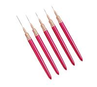 GOSIA Set di 5 pennelli per unghie, 7/9/11/15/25 mm, gel UV, pennelli per unghie, strisce francesi, linea di pittura, disegno con fiori, penna, strumenti, C