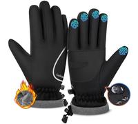 GoSkala Guanti Invernali Uomo Donna, Guanti Caldi Impermeabili Antivento con Touchscreen da Ciclismo per Moto, Bici, Corsa, Running, Trekking, L, Unisex