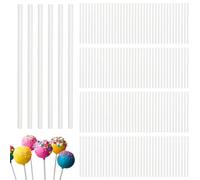 Gosknor 100pz Bastoncini Lecca-Lecca Bianchi, 7,6cm Senza Schegge Spessi Bastoncini Cake Pop per Dolci Fatti Casa Cioccolato Decorazioni Cupcake Succhiotto Perfetti per Cottura & Decorazioni Feste