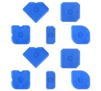 Gosknor 10pz Utensile per Calafataggio in Plastica, Utensile Finitura Sigillante Riutilizzabile Raschietto Stucco Sigillante Portatile per Sigillatura Fughe Finestre Giunti Lavandino (Blu)