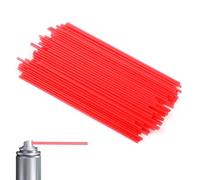 Gosknor 200pz Cannucce per Bombolette Spray, Lunghe 12cm Riutilizzabile Cannucce Ugelli Vernice Spray Plastica Rossa Ricambio Prolunghe Bombolette Accessori