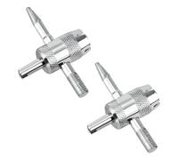 Gosknor 2pz 4-Way Valve Core Tools, 4-in-1 Tire Valve Tool Valve STEM Core Remover Tire Valve STEM Extractor Valve STEM Removal Tool per Bici e Auto