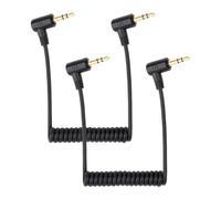 Gosknor 2pz Cavi per Microfono 3,5 mm, Cavo Microfono Telecamere Cavo per Microfono Compatibile con DJI Mic 2 e Rode Microphone Wireless Pro Cavo Patch TRS a Spirale Doppio da 3,5 mm Microfono Audio