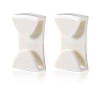 Gosknor 2pz Clip per Occhiali da Casco da Sci, Adesivo Ski Helmet Goggle Clip Impugnatura per Occhiali per Caschi da Sci/Snowboard per Fissare Gli Occhiali (Bianco)