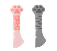 Gosknor 2pz Cucchiaio per Cibo per Cani e Gatti, Silicone Apriscatole per Gatti Cucchiai per Zampe di Cane e Gatto per Cibo Umido Cucchiai per Mescolare per Gatti Cani Cibo Umido (Rosa e Nero)