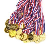 Gosknor 30 Pezzi Medaglie d'oro per Bambini, Medaglie d'oro in Plastica per Premi Vincitori Premi per Giochi Sportivi Regalo per Feste