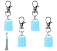 Gosknor 4 Pz Portachiavi con Tappo per Balsamo Labbra per Summer Fridays da 0,5 oz, Portachiavi Creativi con Porta-Gloss Labbra Pratici Tappi di Ricambio Portatili Lucidalabbra (Azzurro Chiaro)