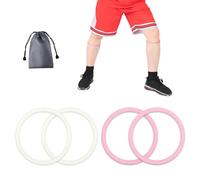 Gosknor 4pz Cinghie Supporto per Tendine Rotuleo in Silicone, Fasce Traspiranti per il Ginocchio per Basket Tutore Stabilizzante Rotula con Borsa Portaoggetti per Uomo Donna (Rosa, Bianco Luminoso)