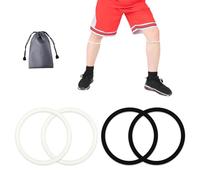 Gosknor 4pz Cinghie Supporto per Tendine Rotuleo in Silicone, Fasce Traspiranti per il Ginocchio per Basket Tutore Stabilizzante Rotula con Borsa Portaoggetti per Uomo Donna (Nero, Bianco Luminoso)