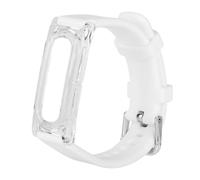 Gosknor Cinturino Silicone Split con Custodia per Google Fitbit Air Bianco | Morbido Silicone Cinturino Polso con Custodia PC Leggero Confortevole Cinturino Split Sostituzione per Google Fitbit Air