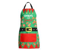 Gosknor Grembiuli di Natale, 70x60cm Divertenti Grembiuli da Cucina Natalizi con Tasche Design Buon Natale Grembiuli da Cucina Impermeabili per Donne Uomini Fornai Chef Regalo di Natale (Verde)