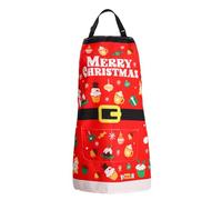 Gosknor Grembiuli di Natale, 70x60cm Divertenti Grembiuli da Cucina Natalizi con Tasche Design Buon Natale Grembiuli da Cucina Impermeabili per Donne Uomini Fornai Chef Regalo di Natale (Rosso)