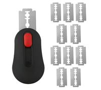 Gosknor Lametta per Incidere il Pane, Estraibile e Magnetico Slama per Incidere il Pane con 10 Lame Rasoio Coltello Tagliapasta in Acciaio Inossidabile come Forniture Panificazione (Nero)