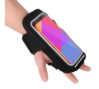 Gosknor Supporto da Polso per Telefono la Corsa, Supporto Polso Telefono con Impugnatura Nera Fascia Braccio Corsa Fascia Avambraccio per iPhone Pro Max Plus (16/15/14/13/12/11/X/XR) Galaxy S24/S10