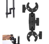 Gosknor Supporto per Fotocamera Magic Arm Double Clamp, Staffa a Morsetto a Doppio Montaggio Regolabile Morsetto per Ombrello Fotocamera per Sedia Supporto Luce Studio Fotografico Accessori Riprese