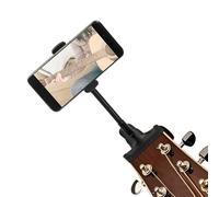 Gosknor Supporto Telefono Chitarra, Supporto a Collo D'oca Regolabile Nero Adatto per Iphone e Tutti i Telefoni da 11,43-17,78cm per Suonare Chitarra Trasmettere Guardare Corsi e Registrare Video